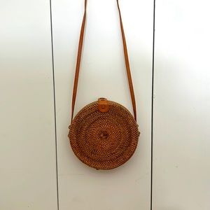 Round Rattan purse